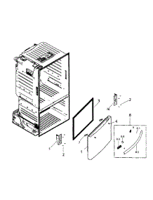 Freezer Door parts for Samsung Refrigerator RF221NCTABC/AA-0001 / from AppliancePartsPros.com