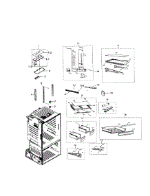 Refrigerator parts for Samsung Refrigerator RF221NCTABC/AA-0001 / from AppliancePartsPros.com