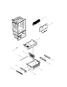Freezer parts for Samsung Refrigerator RFG296HDBP/XAA-0001 / from AppliancePartsPros.com