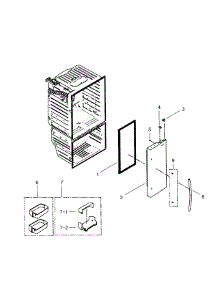 Right Door parts for Samsung Refrigerator RFG296HDBP/XAA-0001 / from AppliancePartsPros.com