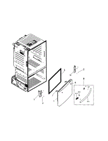 Freezer Door parts for Samsung Refrigerator RF220NCTASR/AA-0001 / from AppliancePartsPros.com