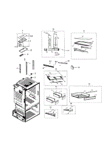 Refrigerator parts for Samsung Refrigerator RF220NCTASR/AA-0001 / from AppliancePartsPros.com