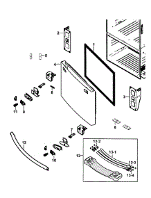 Freezer Door parts for Samsung Refrigerator RF263BEAESR/AA-0000 / from AppliancePartsPros.com