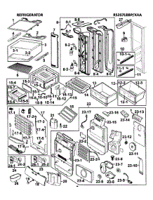 Refrigerator parts for Samsung Refrigerator RS267LBBP/XAA-0000 / from AppliancePartsPros.com