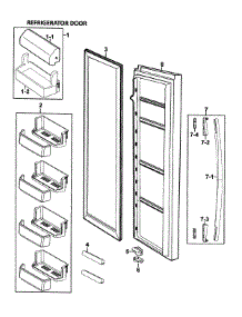 Right Door parts for Samsung Refrigerator RS277ACRS/XAA-0000 / from AppliancePartsPros.com