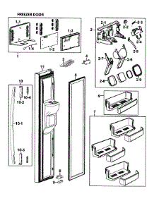 Left Door parts for Samsung Refrigerator RS275ACBP/XAA-0000 / from AppliancePartsPros.com