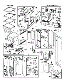 Freezer parts for Samsung Refrigerator RS267LBRS/XAA-0000 / from AppliancePartsPros.com