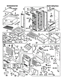 Refrigerator parts for Samsung Refrigerator RS267LBRS/XAA-0000 / from AppliancePartsPros.com