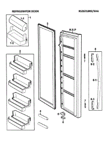 Right Door parts for Samsung Refrigerator RS267LBRS/XAA-0000 / from AppliancePartsPros.com