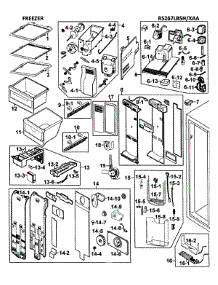 Freezer parts for Samsung Refrigerator RS267LBSH/XAA-0000 / from AppliancePartsPros.com