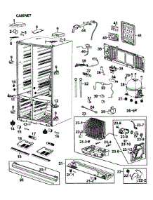 Cabinet parts for Samsung Refrigerator RM257ABBP/XAA-0000 / from AppliancePartsPros.com