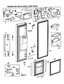 Left Doors parts for Samsung Refrigerator RM257ABBP/XAA-0000 / from AppliancePartsPros.com