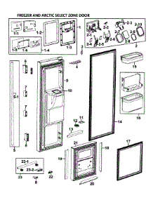 Left Doors parts for Samsung Refrigerator RM255LARS/XAA-0000 / from AppliancePartsPros.com