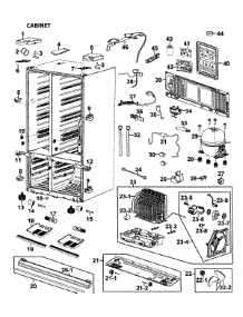 Cabinet parts for Samsung Refrigerator RM255LABP/XAA-0000 / from AppliancePartsPros.com