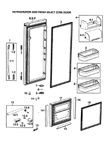 Right Doors parts for Samsung Refrigerator RM257ABRS/XAA-0000 / from AppliancePartsPros.com