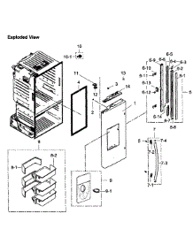 Left Door parts for Samsung Refrigerator RF261BEAEBC/AA-0001 / from AppliancePartsPros.com
