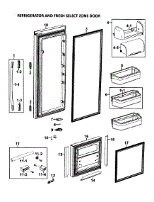 Right Doors parts for Samsung Refrigerator RM257ACRS/XAA-0000 / from AppliancePartsPros.com