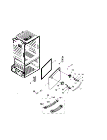 Freezer Door parts for Samsung Refrigerator RF260BEAEBC/AA-0001 / from AppliancePartsPros.com