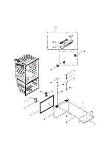 Freezer Door parts for Samsung Refrigerator RFG296HDRS/XAA-0002 / from AppliancePartsPros.com