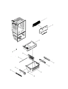 Freezer parts for Samsung Refrigerator RFG296HDRS/XAA-0001 / from AppliancePartsPros.com