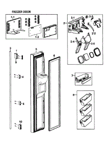 Left Door parts for Samsung Refrigerator RH269LBSH/XAA-0000 / from AppliancePartsPros.com