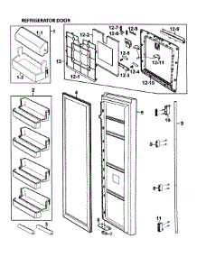 Right Door parts for Samsung Refrigerator RH269LBSH/XAA-0000 / from AppliancePartsPros.com