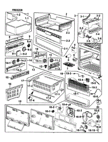 Freezer parts for Samsung Refrigerator RF265ABBP/XAA-0000 / from AppliancePartsPros.com