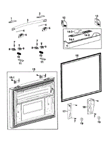 Freezer Door parts for Samsung Refrigerator RFG293HABP/XAA-0000 / from AppliancePartsPros.com