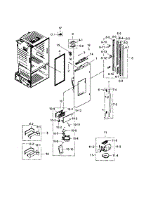 Left Door parts for Samsung Refrigerator RF263BEAEBC/AA-0001 / from AppliancePartsPros.com