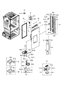 Left Door parts for Samsung Refrigerator RF263BEAESP/AA-0001 / from AppliancePartsPros.com
