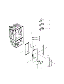 Left Door parts for Samsung Refrigerator RFG29PHDBP/XAA-0001 / from AppliancePartsPros.com