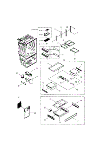 Refrigerator parts for Samsung Refrigerator RFG29PHDBP/XAA-0001 / from AppliancePartsPros.com