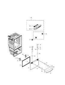 Freezer Door parts for Samsung Refrigerator RFG29PHDBP/XAA-0002 / from AppliancePartsPros.com