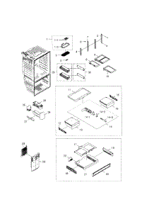 Refrigerator parts for Samsung Refrigerator RFG29PHDBP/XAA-0002 / from AppliancePartsPros.com