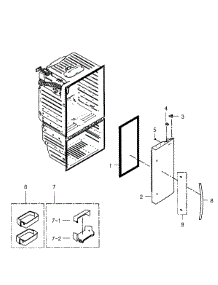 Right Door parts for Samsung Refrigerator RFG29PHDBP/XAA-0002 / from AppliancePartsPros.com