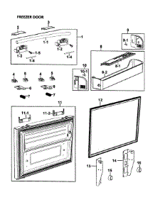 Freezer Door parts for Samsung Refrigerator RF26VACWP/XAA-0000 / from AppliancePartsPros.com