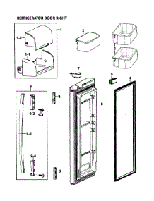 Right Door parts for Samsung Refrigerator RF26VABBP/XAA-0000 / from AppliancePartsPros.com
