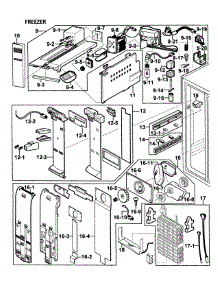 Freezer parts for Samsung Refrigerator RS2578WW/XAA-0000 / from AppliancePartsPros.com