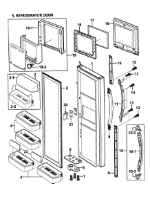 Right Door parts for Samsung Refrigerator RS2578WW/XAA-0000 / from AppliancePartsPros.com