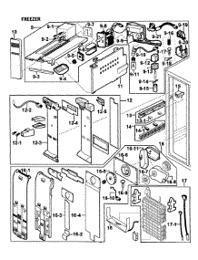 Freezer parts for Samsung Refrigerator RS2578SH/XAA-0000 / from AppliancePartsPros.com