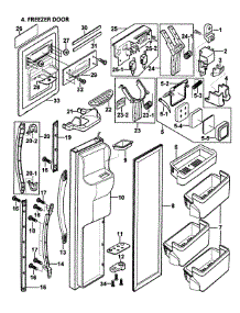 Left Door parts for Samsung Refrigerator RS2578SH/XAA-0000 / from AppliancePartsPros.com