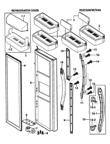 Baskets Assy parts for Samsung Refrigerator RS2556WW/XAA-0000 / from AppliancePartsPros.com