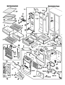 Refrigerator parts for Samsung Refrigerator RS2556SH/XAA-0000 / from AppliancePartsPros.com