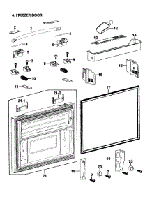 Freezer Door parts for Samsung Refrigerator RF268ABWP/XAA-0000 / from AppliancePartsPros.com