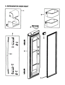 Right Door parts for Samsung Refrigerator RF266ADBP/XAA-0000 / from AppliancePartsPros.com