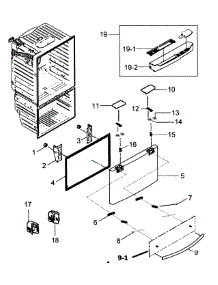 Freezer Door parts for Samsung Refrigerator RFG298HDWP/XAA-0000 / from AppliancePartsPros.com