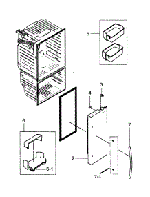 Right Door parts for Samsung Refrigerator RFG298HDPN/XAA-0000 / from AppliancePartsPros.com