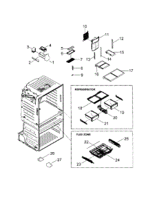 Refrigerator parts for Samsung Refrigerator RF4267HAWP/XAA-0000 / from AppliancePartsPros.com