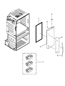 Right Door parts for Samsung Refrigerator RF4267HARS/XAA-0000 / from AppliancePartsPros.com