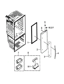 Right Door parts for Samsung Refrigerator RFG29PHDWP/XAA / from AppliancePartsPros.com